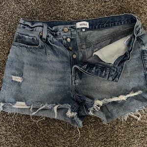 Pistola Distressed Blue Jean Shorts